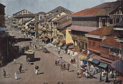 Bombay, A Street in the White City by European Photographer